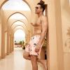imageBRISIRA Mens Swim Trunks Bathing Suit 5 Inch Inseam Compression Liner Beach Swim Shorts Swimwear Quick Dry Zipper PocketPink Flamingo