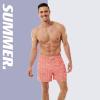 imageBRISIRA Mens Swim Trunks Bathing Suit 5 Inch Inseam Compression Liner Beach Swim Shorts Swimwear Quick Dry Zipper PocketPink and White