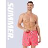 imageBRISIRA Mens Swim Trunks Bathing Suit 5 Inch Inseam Compression Liner Beach Swim Shorts Swimwear Quick Dry Zipper PocketPinkblue Flamingo
