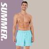 imageBRISIRA Mens Swim Trunks Bathing Suit 5 Inch Inseam Compression Liner Beach Swim Shorts Swimwear Quick Dry Zipper PocketPinkshark