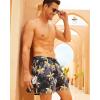 imageBRISIRA Mens Swim Trunks Bathing Suit 5 Inch Inseam Compression Liner Beach Swim Shorts Swimwear Quick Dry Zipper PocketYellowflower