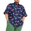imageBRISIRA Big and Tall Hawaiian Shirts for Men Button Down Short Sleeves Shirts Beach Tropical Aloha Shirt with Pocket LT6XLTFlamingo