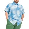 imageBRISIRA Big and Tall Hawaiian Shirts for Men Button Down Short Sleeves Shirts Beach Tropical Aloha Shirt with Pocket LT6XLTLight Blue Tropical