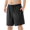 imageBRISIRA Big and Tall Swim Trunks for Men Bathing Suit with Mesh Lining Quick Dry Board Shorts Beach Swimsuit PocketBlack