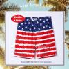 imageBRISIRA Mens Swim Trunks 9 Inch Inseam Board Shorts with Compression Liner Swimsuit Bathing Suit Quick Dry Cargo PocketAmericanflag