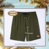 imageBRISIRA Mens Swim Trunks 9 Inch Inseam Board Shorts with Compression Liner Swimsuit Bathing Suit Quick Dry Cargo PocketArmygreen