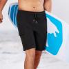 imageBRISIRA Mens Swim Trunks 9 Inch Inseam Board Shorts with Compression Liner Swimsuit Bathing Suit Quick Dry Cargo PocketBlack