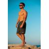 imageBRISIRA Mens Swim Trunks 9 Inch Inseam Board Shorts with Compression Liner Swimsuit Bathing Suit Quick Dry Cargo PocketBlack
