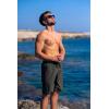 imageBRISIRA Mens Swim Trunks 9 Inch Inseam Board Shorts with Compression Liner Swimsuit Bathing Suit Quick Dry Cargo PocketBlackgray