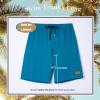 imageBRISIRA Mens Swim Trunks 9 Inch Inseam Board Shorts with Compression Liner Swimsuit Bathing Suit Quick Dry Cargo PocketBlue