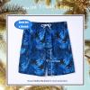 imageBRISIRA Mens Swim Trunks 9 Inch Inseam Board Shorts with Compression Liner Swimsuit Bathing Suit Quick Dry Cargo PocketBluetropical