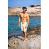 imageBRISIRA Mens Swim Trunks 9 Inch Inseam Board Shorts with Compression Liner Swimsuit Bathing Suit Quick Dry Cargo PocketCreamwhite