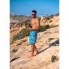 imageBRISIRA Mens Swim Trunks 9 Inch Inseam Board Shorts with Compression Liner Swimsuit Bathing Suit Quick Dry Cargo PocketDarkcyan Pineapple