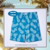 imageBRISIRA Mens Swim Trunks 9 Inch Inseam Board Shorts with Compression Liner Swimsuit Bathing Suit Quick Dry Cargo PocketDarkcyan Pineapple