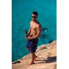 imageBRISIRA Mens Swim Trunks 9 Inch Inseam Board Shorts with Compression Liner Swimsuit Bathing Suit Quick Dry Cargo PocketFlamingo