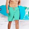 imageBRISIRA Mens Swim Trunks 9 Inch Inseam Board Shorts with Compression Liner Swimsuit Bathing Suit Quick Dry Cargo PocketGrassgreenblack