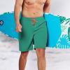 imageBRISIRA Mens Swim Trunks 9 Inch Inseam Board Shorts with Compression Liner Swimsuit Bathing Suit Quick Dry Cargo PocketGreenblue