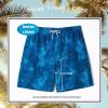 imageBRISIRA Mens Swim Trunks 9 Inch Inseam Board Shorts with Compression Liner Swimsuit Bathing Suit Quick Dry Cargo PocketGreentropical