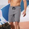 imageBRISIRA Mens Swim Trunks 9 Inch Inseam Board Shorts with Compression Liner Swimsuit Bathing Suit Quick Dry Cargo PocketGrey