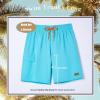 imageBRISIRA Mens Swim Trunks 9 Inch Inseam Board Shorts with Compression Liner Swimsuit Bathing Suit Quick Dry Cargo PocketLightblue