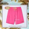 imageBRISIRA Mens Swim Trunks 9 Inch Inseam Board Shorts with Compression Liner Swimsuit Bathing Suit Quick Dry Cargo PocketPink
