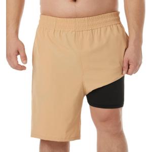 imageBRISIRA Big and Tall Mens Swim Trunks Swim Shorts Compression Liner Swimsuit Bathing Suit Board Shorts 1X6XKhaki