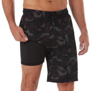 imageBRISIRA Mens Swim Trunks 9 Inch Inseam Board Shorts with Compression Liner Swimsuit Bathing Suit Quick Dry Cargo PocketCamouflage