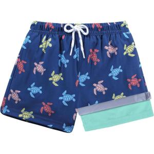 imageBRISIRA Toddler Boys Swim Trunks Swimsuit Boys Bathing Suit Compression Boxer Brief Liner AntiChafe Little Kids Baby 12m5tCartoon Turtle