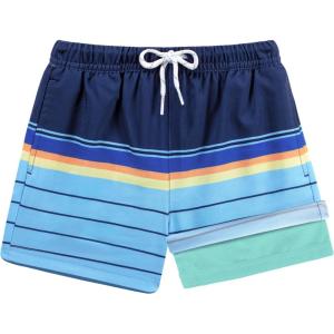 imageBRISIRA Toddler Boys Swim Trunks Swimsuit Boys Bathing Suit Compression Boxer Brief Liner AntiChafe Little Kids Baby 12m5tMulti Stripes