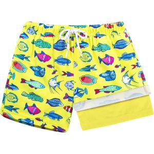 imageBRISIRA Toddler Boys Swim Trunks Swimsuit Boys Bathing Suit Compression Boxer Brief Liner AntiChafe Little Kids Baby 12m5tUnderwater World