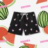 imageBRISIRA Boys Swim Trunks Bathing Suit Compression Boxer Brief Liner AntiChafe Swimsuit Swim Shorts Toddler Kids Youth TeenBlack Watermelon
