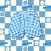 imageBRISIRA Boys Swim Trunks Bathing Suit Compression Boxer Brief Liner AntiChafe Swimsuit Swim Shorts Toddler Kids Youth TeenBlue Checkered