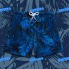imageBRISIRA Boys Swim Trunks Bathing Suit Compression Boxer Brief Liner AntiChafe Swimsuit Swim Shorts Toddler Kids Youth TeenBlue Tropical