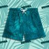 imageBRISIRA Boys Swim Trunks Bathing Suit Compression Boxer Brief Liner AntiChafe Swimsuit Swim Shorts Toddler Kids Youth TeenGreen Tropical