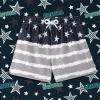 imageBRISIRA Boys Swim Trunks Swim Shorts with Compression Liner Stretch Bathing Suit Swimsuit Toddler Kids Youth Teen Quick DryBw America Flag
