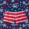 imageBRISIRA Boys Swim Trunks Swim Shorts with Compression Liner Stretch Bathing Suit Swimsuit Toddler Kids Youth Teen Quick DryRed Whiteblue Flag