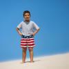 imageBRISIRA Boys Swim Trunks Swim Shorts with Compression Liner Stretch Bathing Suit Swimsuit Toddler Kids Youth Teen Quick DryRed Whiteblue Flag