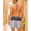 imageBRISIRA Mens Swim Trunks Swim Shorts Quick Dry 5 inch Inseam Beach Shorts with Compression Liner and Zipper PocketBlackgrey Americanflag