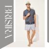 imageBRISIRA Mens Swim Trunks Swim Shorts Quick Dry 5 inch Inseam Beach Shorts with Compression Liner and Zipper PocketBlackgrey Americanflag