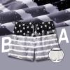 imageBRISIRA Mens Swim Trunks Swim Shorts Quick Dry 5 inch Inseam Beach Shorts with Compression Liner and Zipper PocketBlackgrey Americanflag