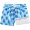 imageBRISIRA Boys Swim Trunks Bathing Suit Compression Boxer Brief Liner AntiChafe Swimsuit Swim Shorts Toddler Kids Youth TeenBlue Checkered