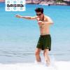 imageBRISIRA Mens Swim Trunks 5 Inch Compression Liner Beach Swim Shorts Bathing Suit Quick Dry 4Way Stretch PocketsArmy Green