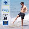 imageBRISIRA Mens Swim Trunks 5 Inch Compression Liner Beach Swim Shorts Bathing Suit Quick Dry 4Way Stretch PocketsBlack Pineapple