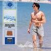 imageBRISIRA Mens Swim Trunks 5 Inch Compression Liner Beach Swim Shorts Bathing Suit Quick Dry 4Way Stretch PocketsLight Grey