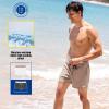 imageBRISIRA Mens Swim Trunks 5 Inch Compression Liner Beach Swim Shorts Bathing Suit Quick Dry 4Way Stretch PocketsLight Khaki