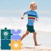 imageBRISIRA Boys Swim Trunks Bathing Suit with Mesh Liner Quick Dry Youth Teen Swim Shorts Kids Swimsuit UPF 50 5t16YBlue