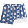 imageBRISIRA Boys Swim Trunks Swim Shorts with Compression Liner Stretch Bathing Suit Swimsuit Toddler Kids Youth Teen Quick DryBlue Whitebaseball