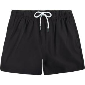 imageBRISIRA Boys Swim Trunks Bathing Suit with Mesh Liner Quick Dry Youth Teen Swim Shorts Kids Swimsuit UPF 50 5t16YBlack