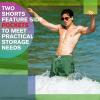imageBRISIRA Mens Swim Trunks Neon 5quot Bathing Suit Compression Liner Nylon Swim Shorts Beach Swimsuit Swimwear Quick Dry PocketsArmy