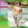 imageBRISIRA Mens Swim Trunks Neon 5quot Bathing Suit Compression Liner Nylon Swim Shorts Beach Swimsuit Swimwear Quick Dry PocketsLightgreen